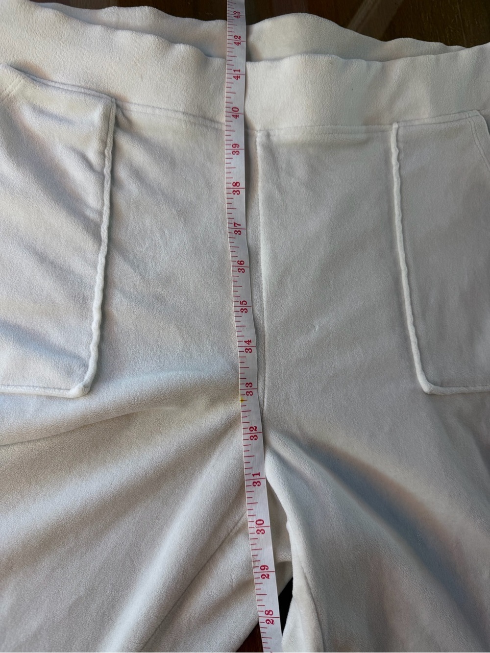 SZ M Juicy Couture Cream Colored Track Pants - Picture 6 of 12
